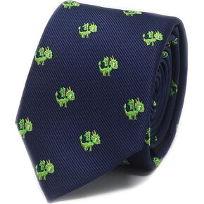 Dragon Pattern Necktie With Box Green Fly Dragon Tie