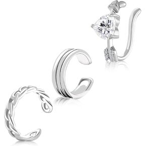 Ear Cuff Earrings for Women Cuff Hoop Earrings Non Piercing Cubic Zirconia Huggie Ear Cuff 14K Gold Plated Earrings Fake Clip On Helix Cartilage Girls Cuff Earrings