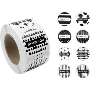 2Rolls-1000PCS 1.5" Neon Patterned Thank You Stickers | 4 Different Design Thank You Designs for Business Packaging, Thank You Labels for Gifts Bags, Boxes and Envelope Sealing (NEON)