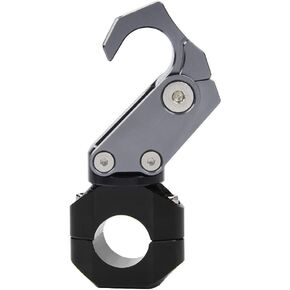 22mm Motorcycle Hook, Aluminum Alloy Handlebar Hook Universal for Honda Kawasaki Suzuki (Black)