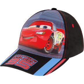 Disney Boys' Baseball Hat, Lightning McQueen Adjustable Cap for Toddler 2-4 Or Kids Ages 4-7
