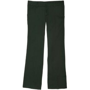 French Toast School Uniform Girls Adjustable Waist Flat Front Pants, Hunter Green, 20