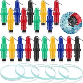 20 حزمة من أدوات الهروب للسيارة، سلسلة مفاتيح للطوارئ 2 في 1 لكسر النوافذ وقاطع حزام الأمان مع 5 مطرقة أمان للسيارة من الزجاج المقسى وكسارة زجاجية وأداة إنقاذ الأسرة وإنقاذ الحياة، 5 ألوان in Kuwait