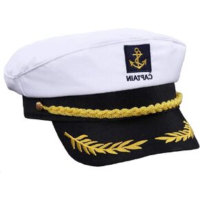 Captain Hat, Sailor Skipper Cap, Funny Captains Hat, Captains Hat for Men Boating, Used for Yacht Rock Party Attire.