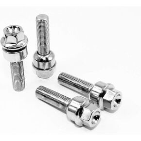 مجموعة من 20 Veritek 14x1.5mm 45mm خيط ممتد R14 Radius كروم الكرة مقعد غسالة العروة البراغي لعجلات مصنع بورش