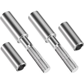 2" Motorcycle Mirror Risers Height Extender Adapters Kit Fit For 1982- Up Harley Davidson Models Touring Softail Sportster Dyna Rear View Mirror Mount Extension 5/16 inch Thread Chrome