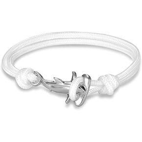 Sharks Bracelet for Women Men Nautical Multilayer Bracelet Handmade Adjustable Braided Rope Shark Bracelet for Ocean Lovers Unisex Wrapped Waterproof Rope Bracelet