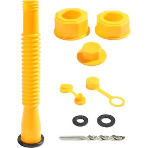 1 Kit Gas Can Spout Replacement,Gas Can Flexible Pour Nozzle with Gas Can Vent Caps,Gas Can Nozzle,Spout Cover,Thick Rubber Pad,Bendable Nozzle Kit,Suitable for Most 1/2/5/10 Gal Oil Cans