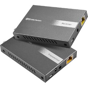 Cable Matters 4K HDMI Extender Balun with 4K@60Hz & HDR up to 200 Feet, HDMI Extender 4K / Wall Mount HDMI Over Ethernet 4K Extender - Support Local Monitor Loop-Out