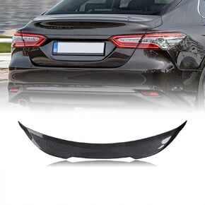 Trunk Spoiler Wing Compatible with 2018-2024 Toyota Camry Spoiler SE XSE LE XLE Hybrid, Carbon Fiber Hydro-Dipping (R Type)