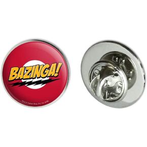 The Big Bang Theory Sheldon Bazinga Metal 0.75" Lapel Hat Pin Tie Tack Pinback