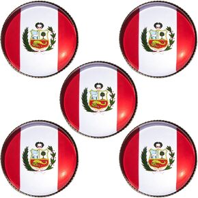 America USA Pins,United States Flag Pin,US round Brooch Button Pin,Button Pin Brooch Hat Shirt Clothing Bag Accessories（5Pcs）