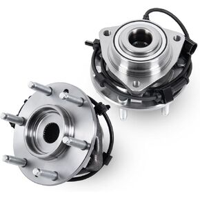 Front Wheel Hub Bearing Assembly 513188 Set of 2 Compatible for Saab 9-7X 2005-2009 6 Lug w/ABS