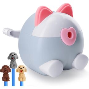 Cute Pencil Sharpener for Kids with 3 pencil-top Erasers, Dog Pencil Sharpener for Colored Pencil, Manual Sharpener Animal School Stationery Office Students Supplies Children Kids Gifts (Dog) in Kuwait