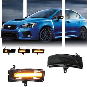 2 PCS Dynamic LED Side Mirror Sequential Turn Signal Light Indicator for Subaru Forester Legacy Outback 2003-2008, Tribeca B9 2006, LED Sequential Side Mirror Turn Signal Lamp Assembly