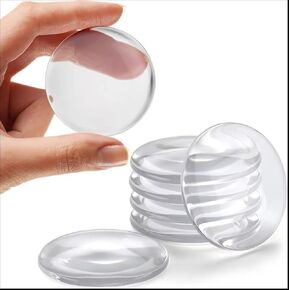Silicone Wall Protectors & Door Stoppers: 6-Pack Clear, Self-Adhesive Bumpers for Doors, Fridges & Walls | Prevent Damage, Reduce Noise, Easy Install