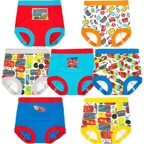 Disney Boys' Pixar Cars Toddler Potty Training Pant and Starter Kit with Stickers & Tracking Chart Sizes 18m, 2t, 3t, 4t