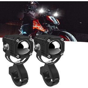 2pcs 60W Super Bright LED Spotlights, 6000LM White Red Light 4 Modes Driving Signal Lights for Motorcycle Scooter ATV UTV Tractor Truck Boat, DC 9-30V in Kuwait