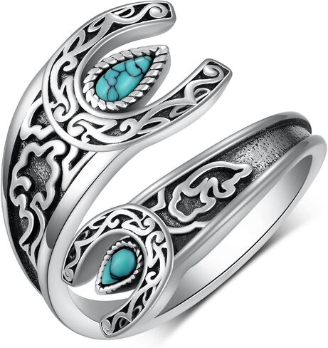 Turquoise Ring 925 Sterling Silver Turquoise Thumb Ring Western Jewelry for Women in Saudi Arabia
