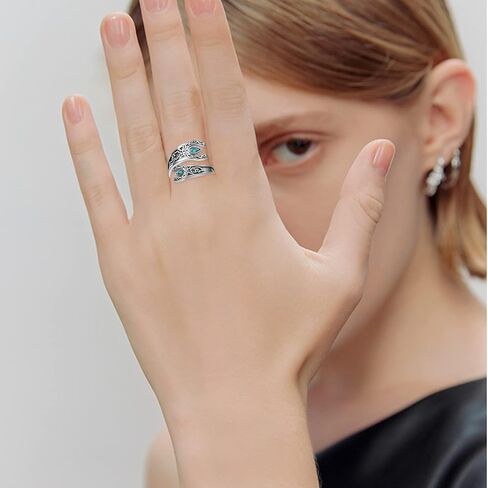 Turquoise Ring 925 Sterling Silver Turquoise Thumb Ring Western Jewelry for Women in Saudi Arabia