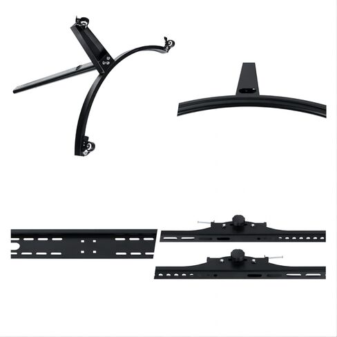 حامل تلفزيون متنقل لأجهزة التلفاز مقاس 32 بوصة - 65 بوصة يصل وزنها إلى 110 رطل، عربة تلفزيون متنقلة بهيكل عالي التحمل لغرفة المعيشة والفناء والمكتب والحد الأقصى 600 × 400 مم in Kuwait