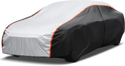 10 Layers Car Cover Waterproof All Weather for Automobiles Rain Snowproof UV Protection Windproof Outdoor Full Car Cover Car Snow Cover with Cotton, Fit for Large Sedan A11(Length 209 to 218 inch) in Saudi Arabia