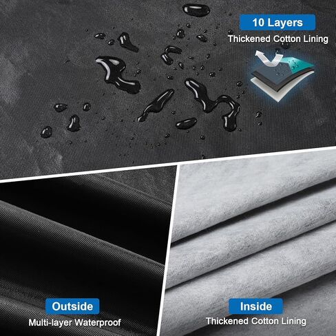 10 طبقات غطاء سيارة مقاوم للماء في جميع الأحوال الجوية للسيارات والمطر والثلج وحماية من الأشعة فوق البنفسجية ومقاوم للرياح في الهواء الطلق غطاء سيارة كامل غطاء ثلجي للسيارة مع القطن، مناسب لسيارة السيدان الكبيرة A11 (الطول من 209 إلى 218 بوصة) in Kuwait