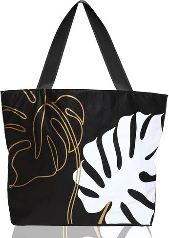 Hawaiian Vibes Large Beach Tote Bag Local Designer Creation Waterproof Lightweight with Expandable Top Zipper Closure in Saudi Arabia