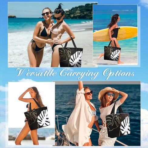 Hawaiian Vibes Large Beach Tote Bag Local Designer Creation Waterproof Lightweight with Expandable Top Zipper Closure in Saudi Arabia