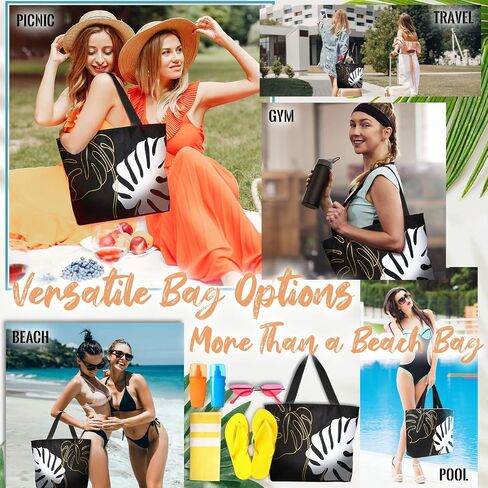 Hawaiian Vibes Large Beach Tote Bag Local Designer Creation Waterproof Lightweight with Expandable Top Zipper Closure in Saudi Arabia