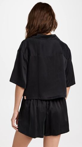 مجموعة شورت Lunya للسيدات من الحرير القابل للغسل بأزرار in Kuwait