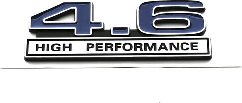 2pcs 4.6 Liter High Performance Engine Emblems Badge 3D Decals Stickers Cars Trucks (Chrome Blue) in Saudi Arabia
