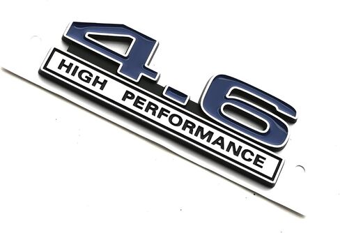 2pcs 4.6 Liter High Performance Engine Emblems Badge 3D Decals Stickers Cars Trucks (Chrome Blue) in Saudi Arabia