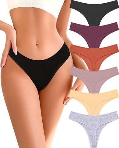 Cotton Underwear for Women Pack Breathable Thongs for Women Sexy Stretch Soft Womens Panties Thong XS-XL in Kuwait