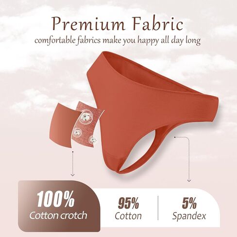Cotton Underwear for Women Pack Breathable Thongs for Women Sexy Stretch Soft Womens Panties Thong XS-XL in Kuwait