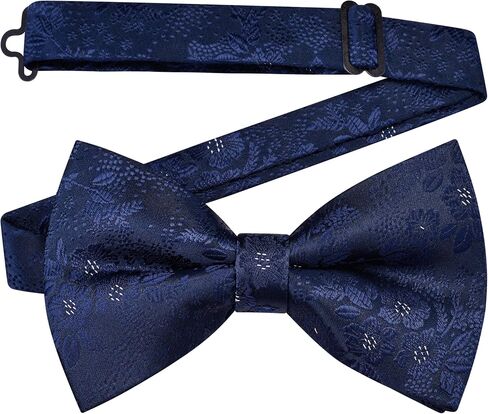 GUSLESON Floral Bow Ties for Men Pre-tied Adjustable Bowties for Wedding Business Party in Saudi Arabia