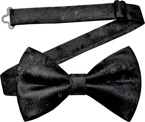 GUSLESON Floral Bow Ties for Men Pre-tied Adjustable Bowties for Wedding Business Party in Saudi Arabia