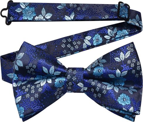 GUSLESON Floral Bow Ties for Men Pre-tied Adjustable Bowties for Wedding Business Party in Saudi Arabia