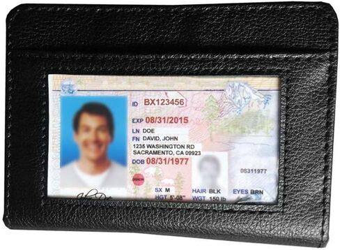 Credit Card Holder Wallet RFID Blocking Leather Wallet for Men and Women with Zipper, Huge Storage Capacity in Kuwait