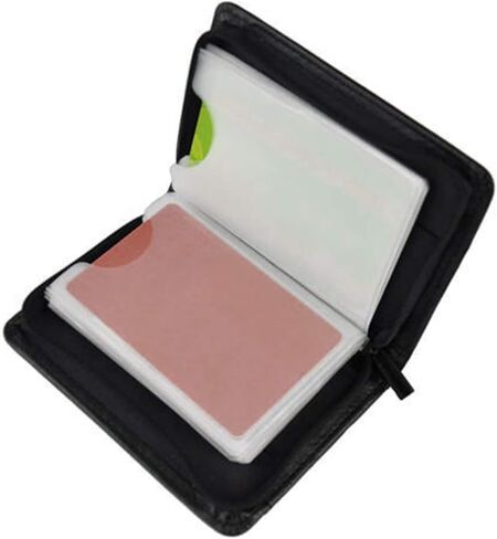 Credit Card Holder Wallet RFID Blocking Leather Wallet for Men and Women with Zipper, Huge Storage Capacity in Kuwait