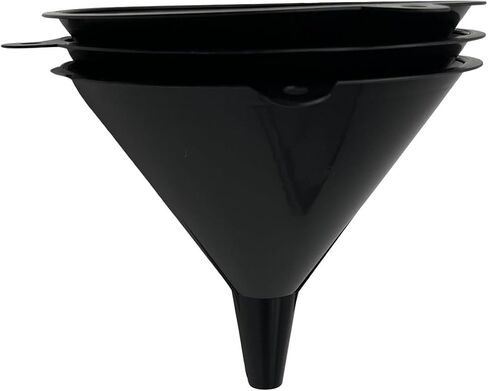 Heavy Duty 8" Opening with 3/4 Inch Spout Jumbo Plastic Funnels for Automotive use, Filling Bottles, Jars, Containers - Pack of 3 in Saudi Arabia