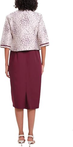 Women's 2 Piece Dress Church Suit with Polka dot embroidery Mother Gifts Special Occasion Wedding Party Formal Evening Dress in Saudi Arabia