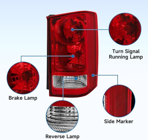 Tail Light Assembly Compatible with 2009-2015 Honda Pilot Taillight Bulb and Wiring Harness Included 09 10 11 12 13 14 15 Pilot Rear Brake Lamps Passenger Side (Right Side) in Saudi Arabia