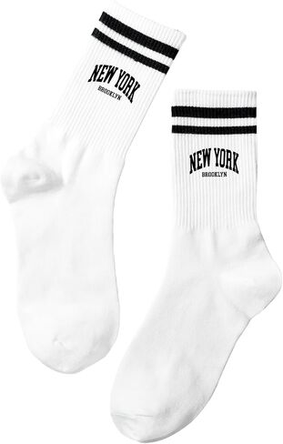 SHENHE Women's Embroidered Patterned Cute Crew Socks Breathable Soft Above Ankle Socks in Kuwait