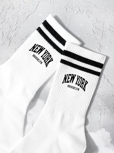 SHENHE Women's Embroidered Patterned Cute Crew Socks Breathable Soft Above Ankle Socks in Kuwait