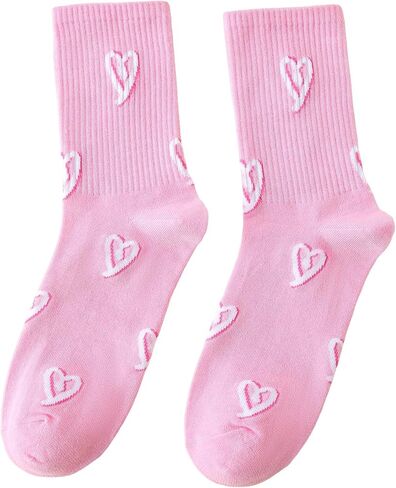 SHENHE Women's Embroidered Patterned Cute Crew Socks Breathable Soft Above Ankle Socks in Kuwait