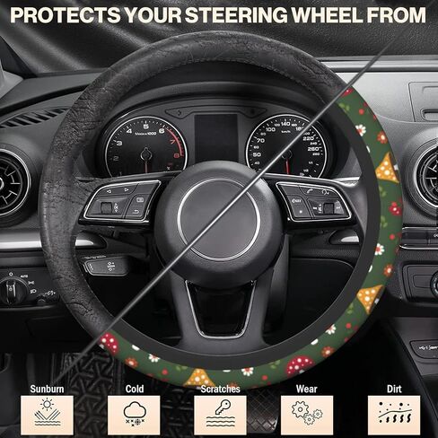 Watercolor Blue Sea Turtle Car Steering Wheel Cover Universal Fit 15 inch, Sweat Absorption Anti-Slip Breathable Neoprene Steering Wheel Protector for Women in Saudi Arabia