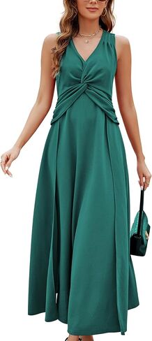 Wedding Guest Dresses for Women 2024 V Neck Formal Dresses for Women Sleeveless Evening in Saudi Arabia