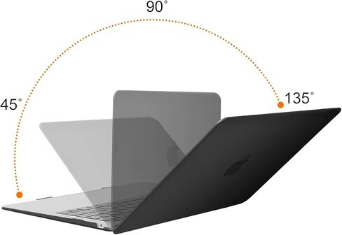 حافظة MOSISO متوافقة مع جهاز MacBook Air 13 بوصة 2022، إصدار 2021-2018 A2337 M1 A2179 A1932 Retina Display Touch ID، حافظة بلاستيكية صلبة وغطاء لوحة مفاتيح وواقي شاشة، أسود in Saudi Arabia
