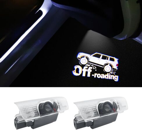 2 PCS LED Car Door Logo Lights Compatible for Grand Highlander Courtesy Projector Laser Welcome Light Puddle Lamp Car Accessories (red Grand, for Grand Highlander) in Saudi Arabia